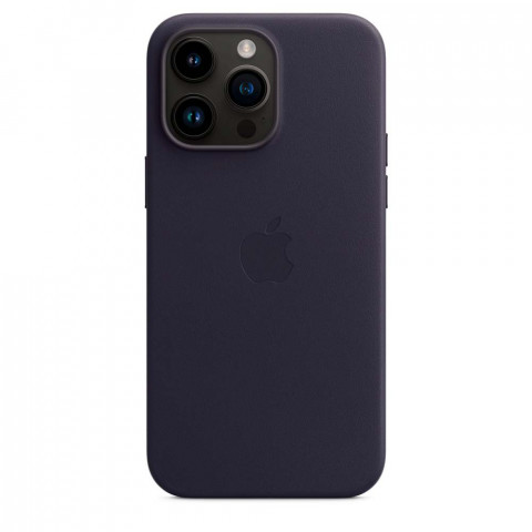 Шкіряний чохол Leather Case with MagSafe на iPhone 14 Pro Max Ink